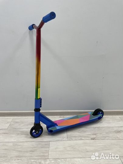 Самокат трюковой с алюминиевыми дисками Хром