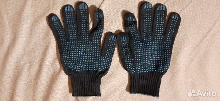 Перчактки х/б,белые и черные рабочие