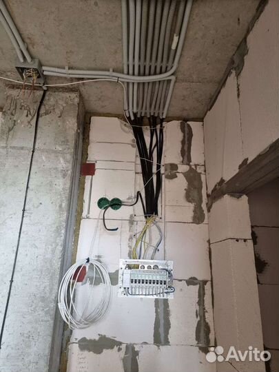 Электромонтаж под ключ; Услуги электрика