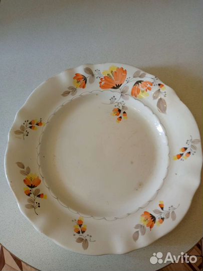 Винтаж 1956 год. Блюдо и горчичница зик Конаково