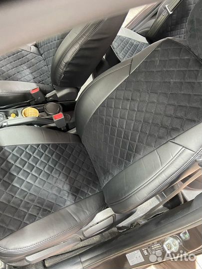 Автопилот чехлы Kia Sportage 3 ромб алькантара