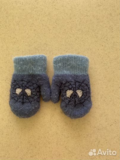 Варежки детские 1 год