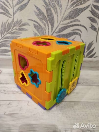 Развивающий куб сортер кубик детский
