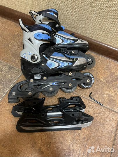 Роликовые коньки 2 в 1 р.33-36