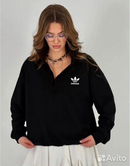 Свитшот оверсайз Address чёрный универсальный