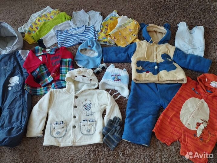 Вещи пакетом 74-80-86 на мальчика
