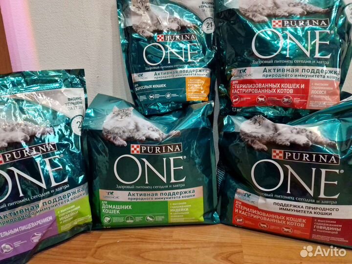 Сухой и влажный корм для кошек purina one