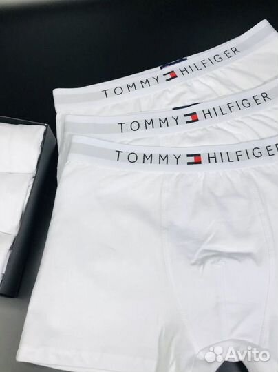 Трусы мужские tommy hilfiger белые хлопок арт.763