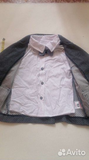 Пиджак с рубашкой и бабочкой