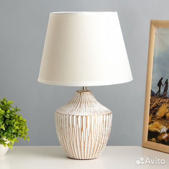 Лампа настольная 38043/1 E14 40Вт белый 23х23х35 с