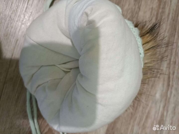 Зимняя шапка девочке (натуральный помпон)