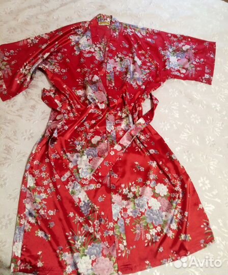 Халат женский шелковый