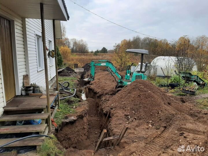 Услуги миниэкскаватора
