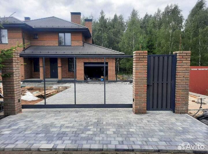 Ворота откатные, ворота распашные под ключ