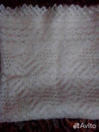 Пуховой платок белый новый