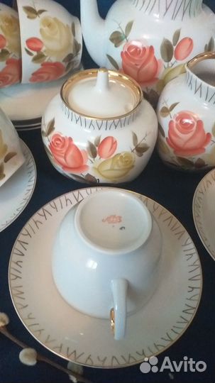 Чайный сервиз лфз Букет чайных роз 6/16