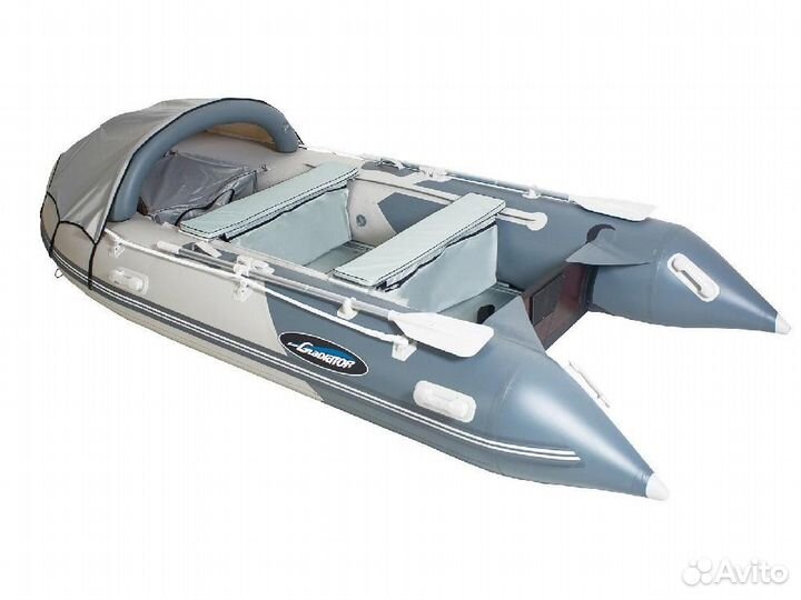 Надувная лодка gladiator D370AL светло/темно-серый