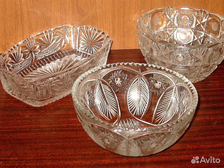 Советское стекло, хрусталь СССР- Декор, Посуда № 2