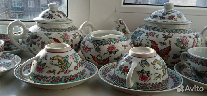 Сервиз Бабочки Винтаж Китай