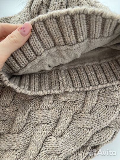 Комплект шапка и снуд женский зимний