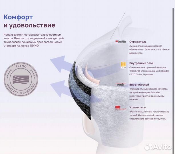 Шапка шлем Teyno р. 54-56 см