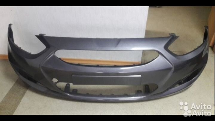 Бампер в цвет серый новый на Hyundai Solaris