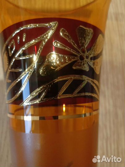 Ваза цветное стекло Чехия