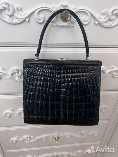 Винтажная сумка из крокодиловой кожи Франция 60-е