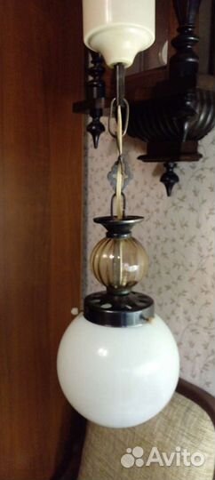 Светильники потолочные молочное стекло СССР