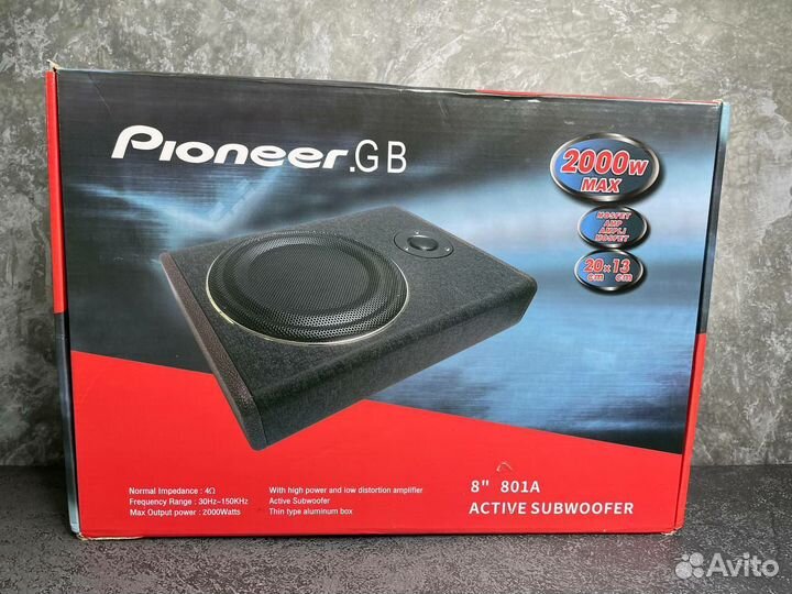 Активный сабвуфер под сиденье pioneer новый