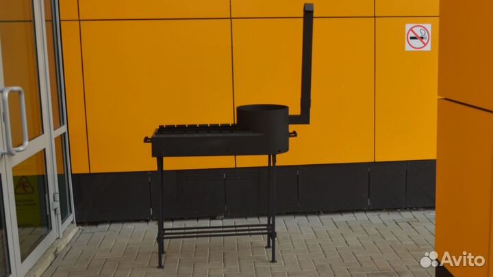 Мангал с подказанником и дымоходом на 3мм