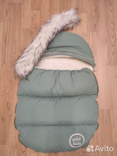 Зимний конверт в коляску на овчине