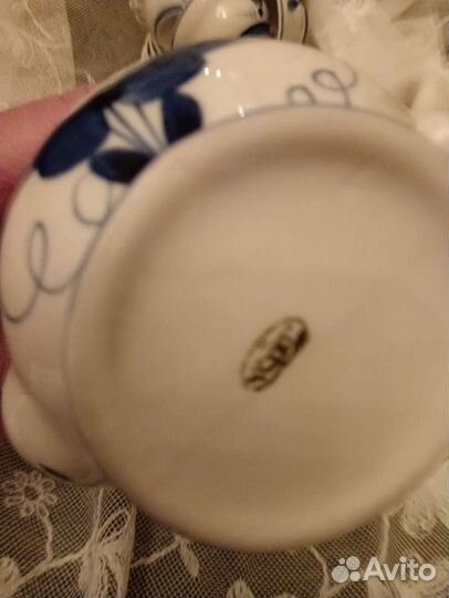 Детский кукольный сервиз Гжель