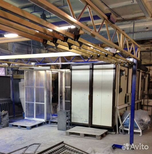 Кольцевая линия порошковой покраски