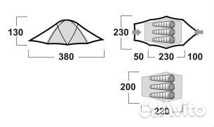 Трехместная палатка Husky Fighter 3-4