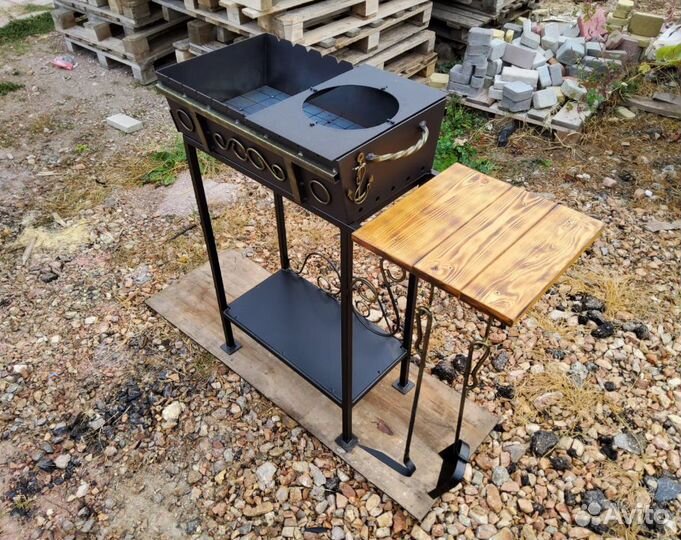 Очаг для казана мангал столик 3 мм сталь