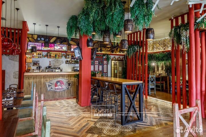 Дизайн проект интерьера кафе