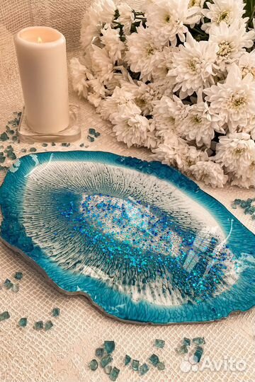 Блюдо из эпоксидной смолы