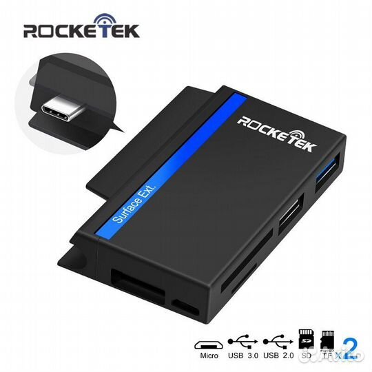 Адаптер кардридер 5в1 Rocketek usb 3 0