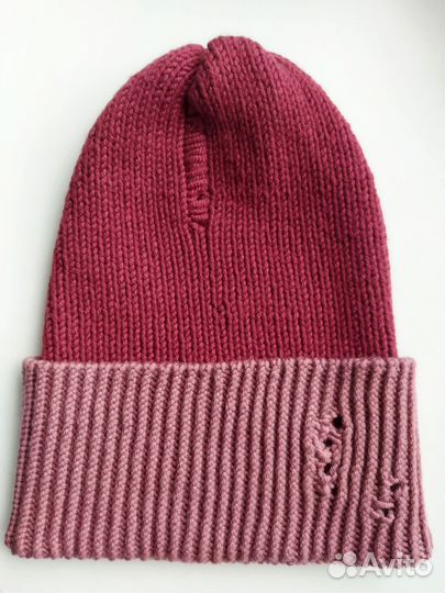 Шапка женская вязаная ручная работа