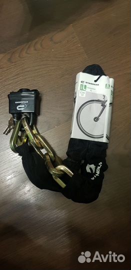 Цепь с замком 10мм 1м и цепь 12мм 150 см с замком