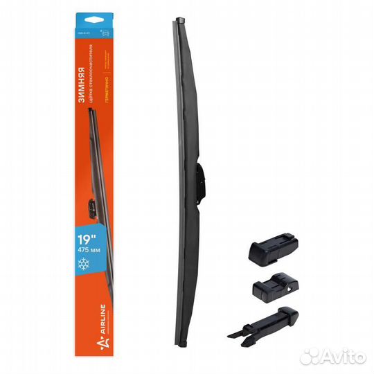 Щетка стеклоочистителя зимняя 475мм 4 адаптера