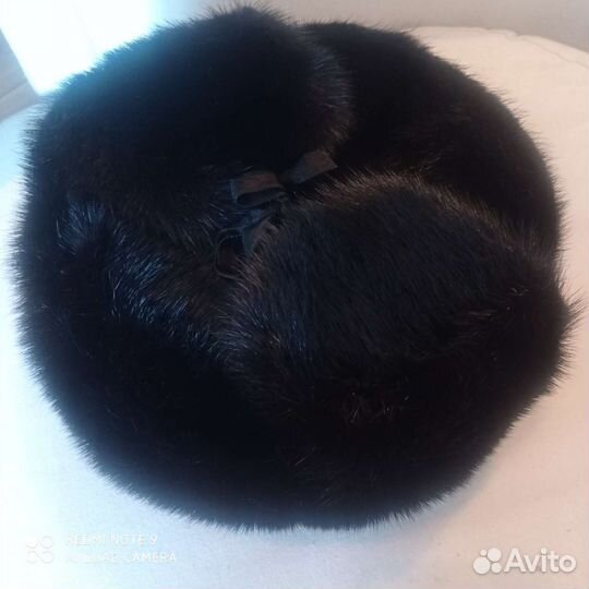 Шапка ушанка из цельной норки 57 Теплейшая