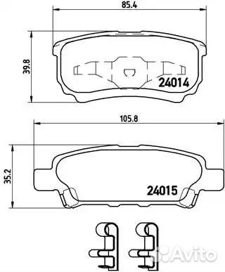 Колодки тормозные дисковые зад