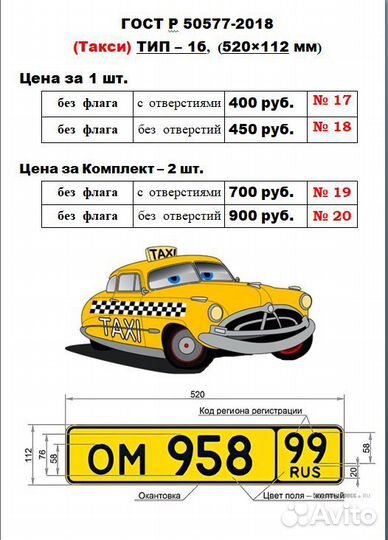 Изготовление дубликатов номеров