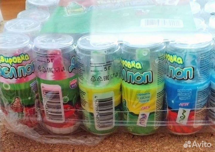 Карамель леденцовая Газировка Дабл Поп 30 штук