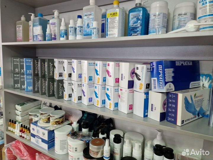 Перчатки нитриловые виниловые