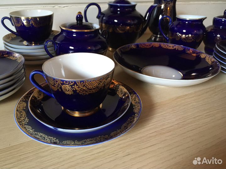 Чайный сервиз лфз кобальт «Золотой фриз»