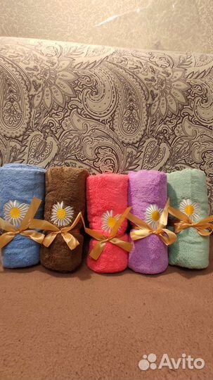 Полотенца подарочные микрофибра