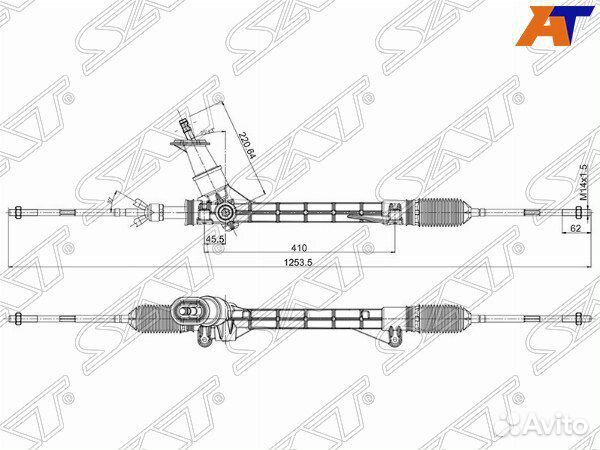 Рейка рулевая volkswagen polo